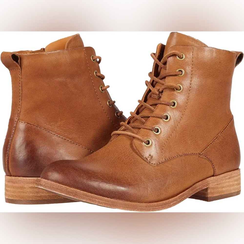 NWOT Kork-Ease Violeta Leather Ankle Boots in Brown Size 7